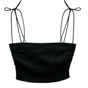 Zara Black Spaghetti Strap Crop Top